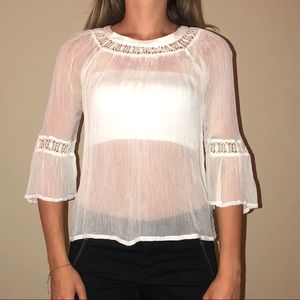 Urban Outfitters Kimchi Blue transparent white top